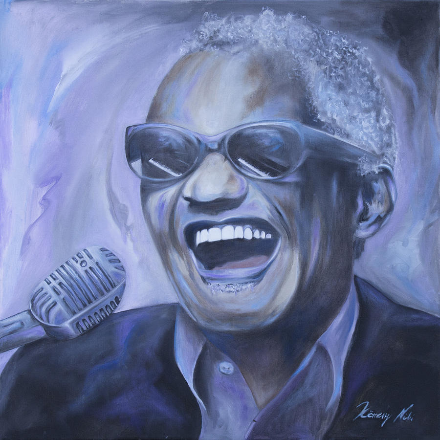 Ray Charles Painting by Nikolett Komeny