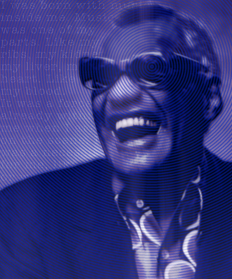 Ray Charles Robinson and Quote Painting by Tony Rubino