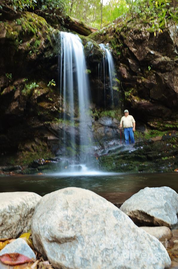 Ray Conquers Grotto Falls Photograph