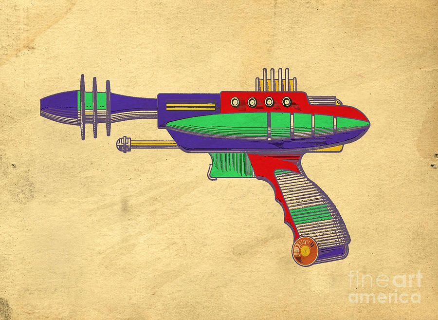Space Digital Art - Ray Gun Patent Art by Edward Fielding