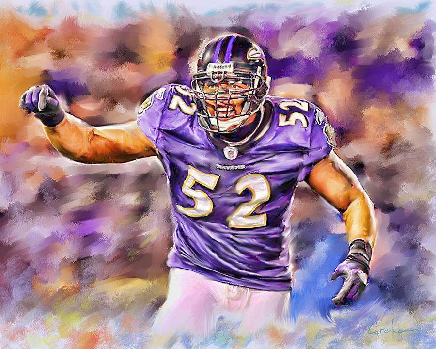 Ray Lewis Mixed Media - Ray Lewis by Dwayne  Graham