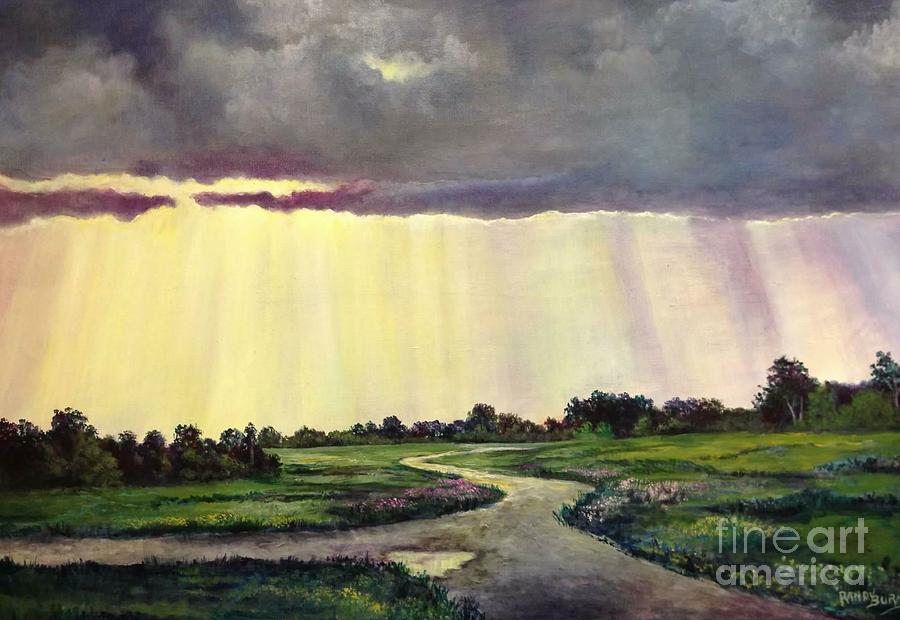 Rays From Heaven Painting by Rand Burns