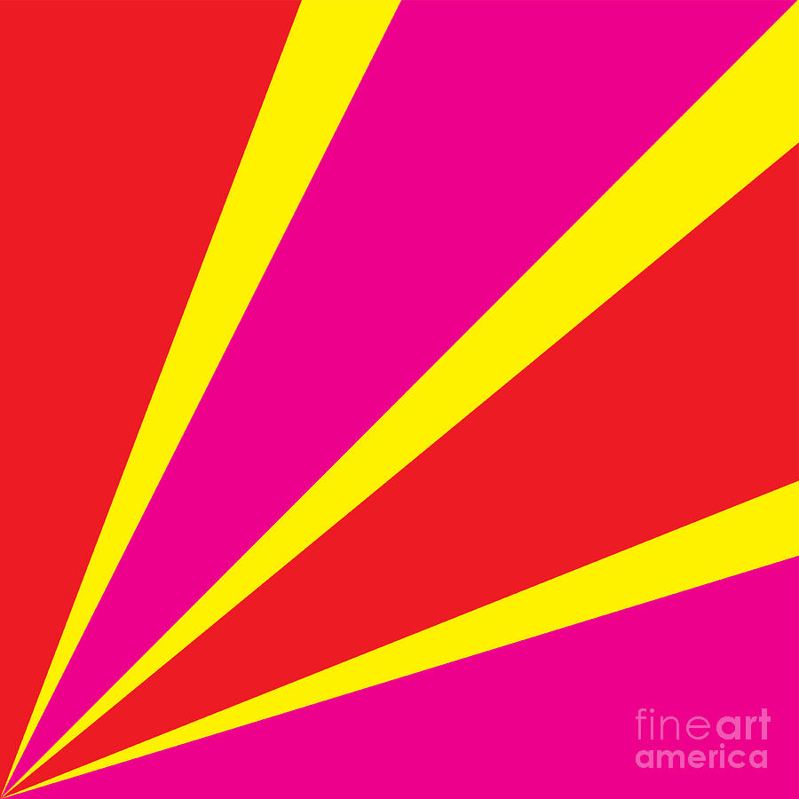 Symbol Digital Art - Rays Of Color Pink And Red by Vector Goodi Symbol Digital Art - Rays Of Color Pink And Red by Vector Goodi