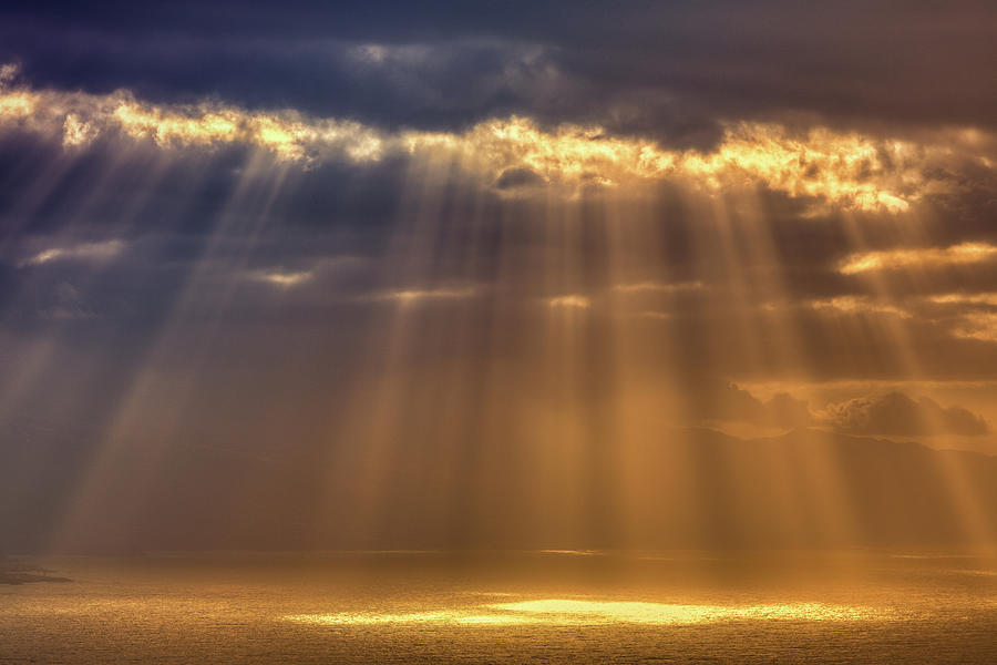 Rays Of Sun Peeking Through Clouds Photograph by Zodebala