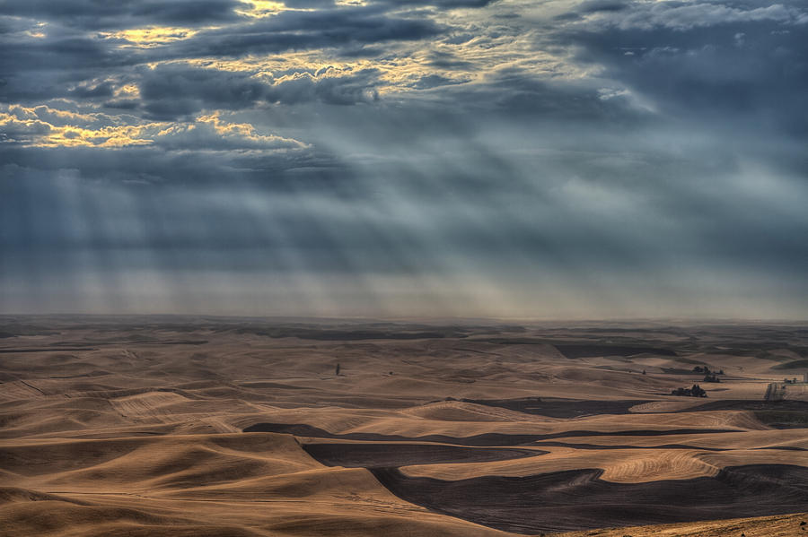 Rays on the Palouse Photograph by Mark Kiver