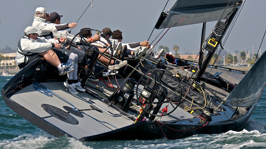 RC44 Upwind San Diego Photograph by Steven Lapkin