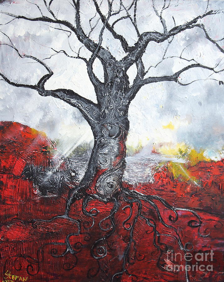 Black Oak Painting by Stefan Duncan