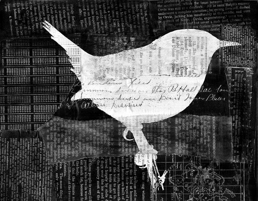 Wren Digital Art - Reader Bird by Georgia Clare