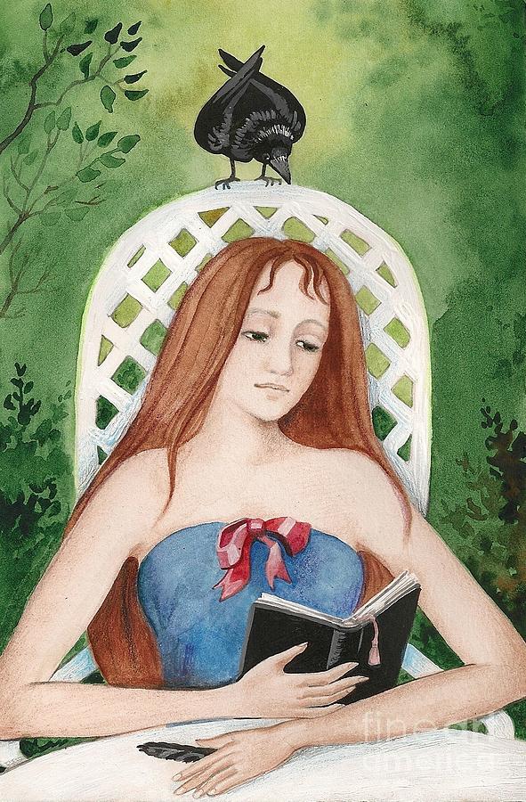 Reading In The Garden Painting by Margaryta Yermolayeva