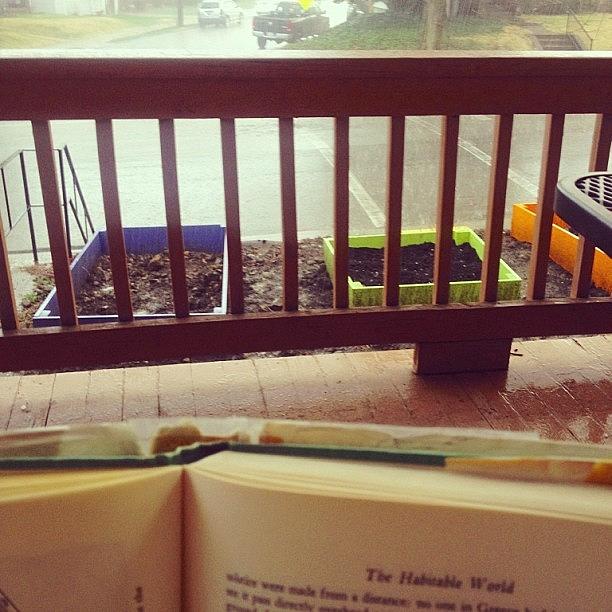 Reading On My Porch In A Thunder/hail Photograph by Audrey Devotee