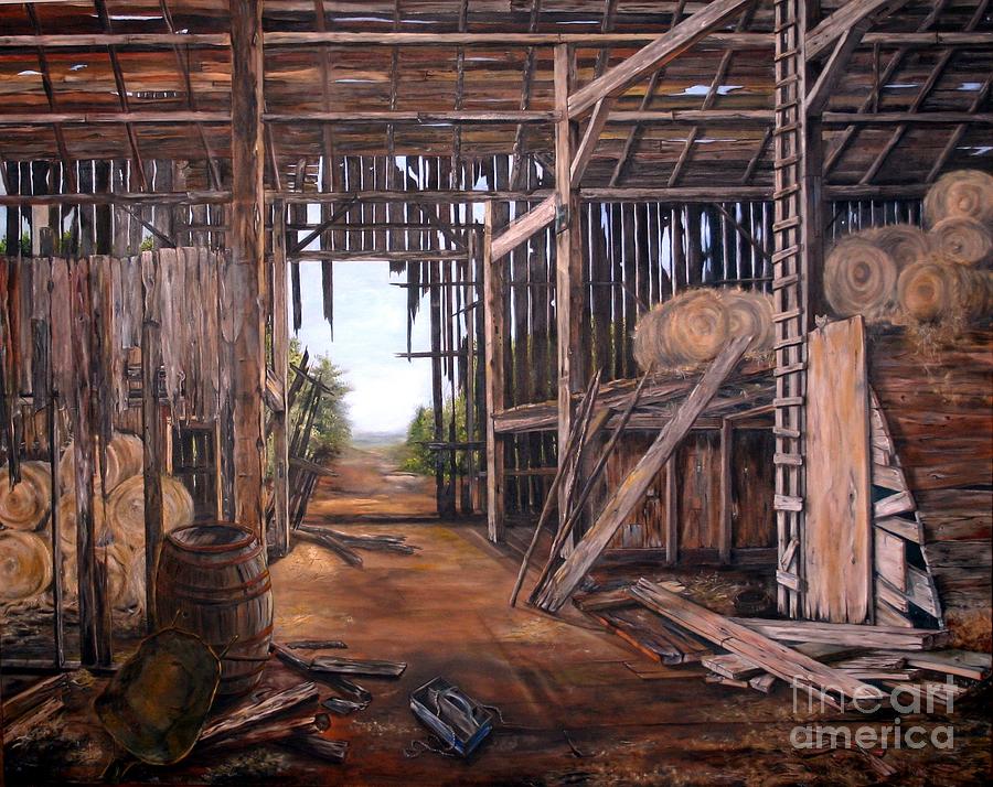 Reads Barn Hwy 124 Painting by AMD Dickinson