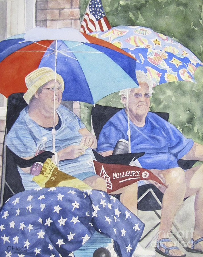 Ready for the Millbury Parade Painting by Carol Flagg