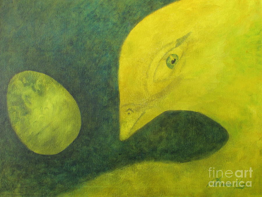 Bird Painting - Ready to Emerge by Denise Hoag