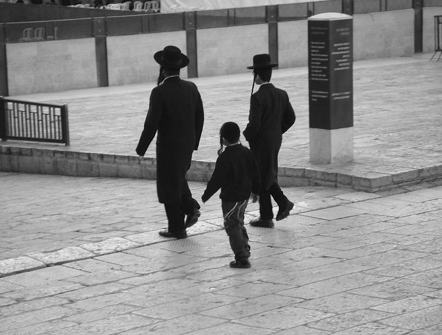 Jerusalem Photograph - Ready To Pray At The Western Wall by Sandra Pena de Ortiz