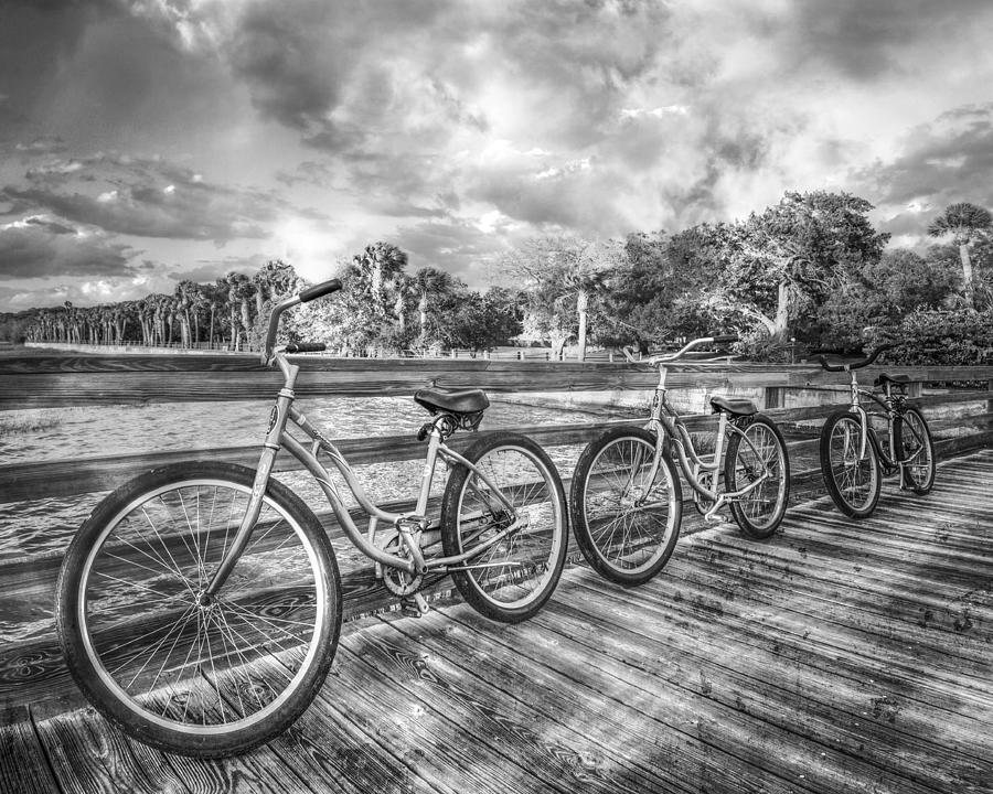 Spring Photograph - Ready to Ride in Black and White II by Debra and Dave Vanderlaan