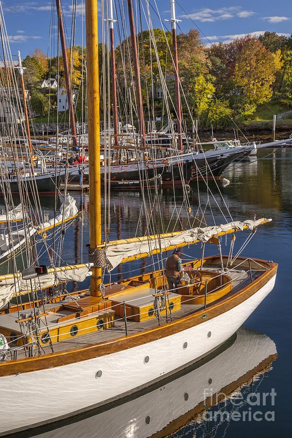 Readying for an Autumn Sail Photograph by Brian Jannsen