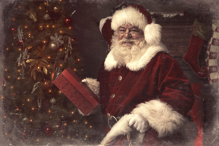 Real authentic Christmas photo of Santa Claus Photograph by Inhauscreative