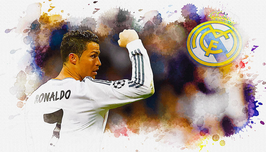 Real Madrid's Portuguese forward Cristiano Ronaldo Digital Art by Don ...