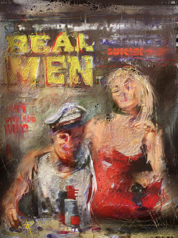 Real Men Mixed Media by Russell Pierce
