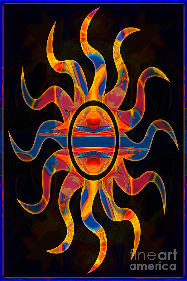 Summer Digital Art - Reality Disguised As Myth Abstract Sun Art by Omaste Witkowski