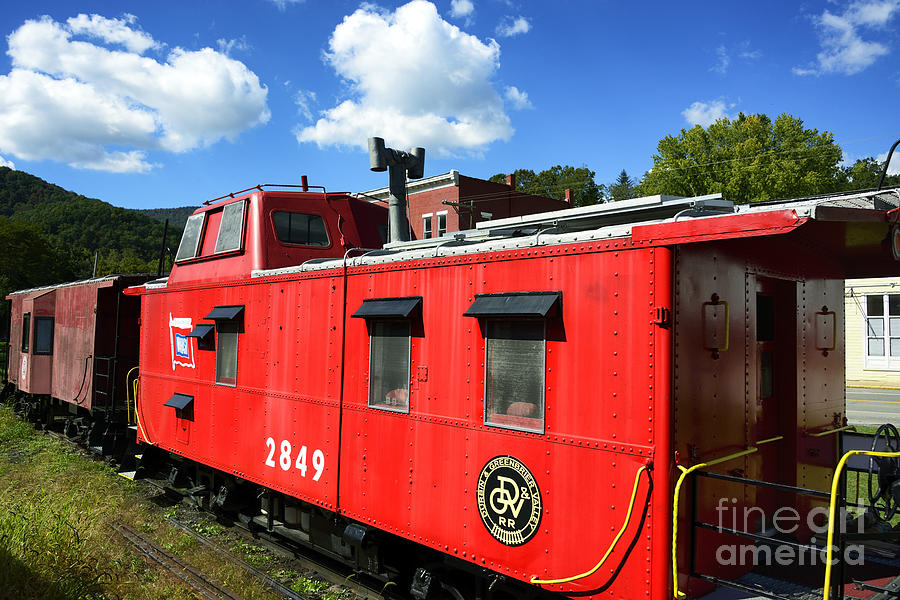 Train Photograph - Really Red Caboose by Thomas R Fletcher