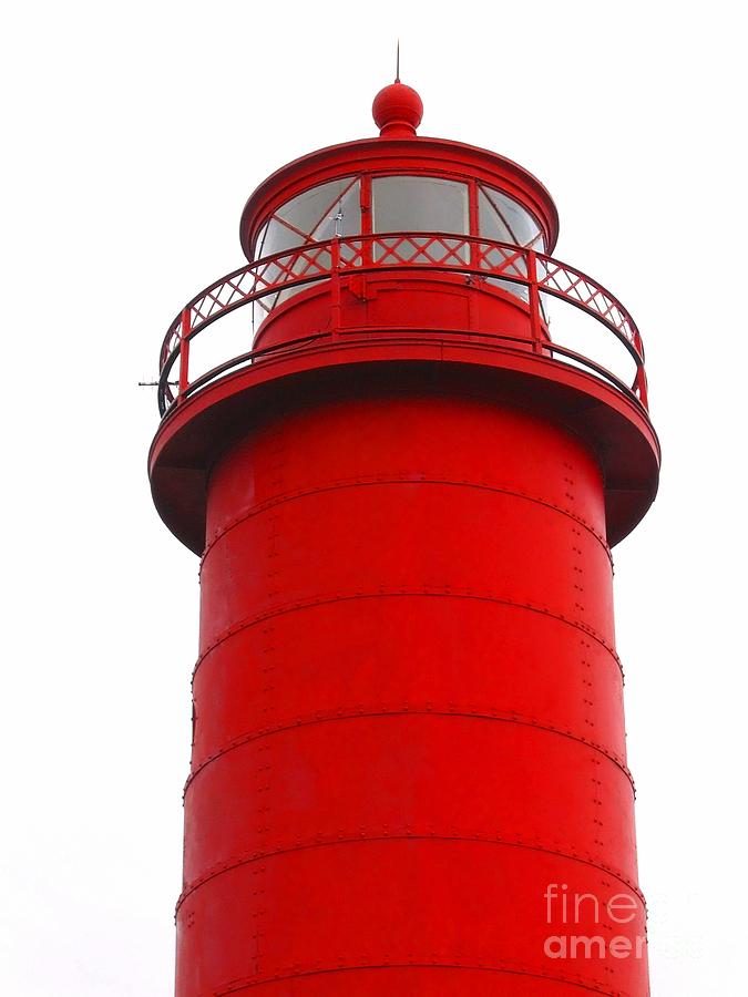 Really Red Lighthouse Photograph