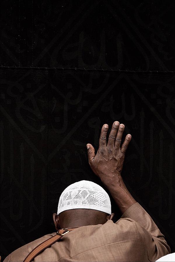 Rear View Of Muslim Man Touching Kaaba While Praying At Al-haram Mosque Photograph by Sami Alramyan / EyeEm Rear View Of Muslim Man Touching Kaaba While Praying At Al-haram Mosque Photograph by Sami Alramyan / EyeEm