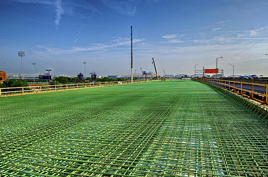 Rebar for new bridge deck on I-65 Photograph by Nick Roberts - Pixels