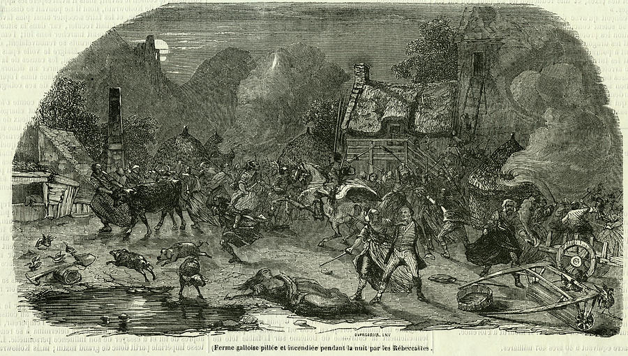 Rebecca Riots In South Wales Drawing By Mary Evans Picture Library