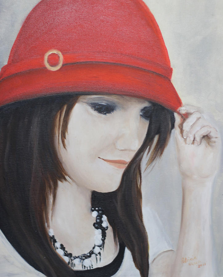 Rebeccas Red Hat Painting by Patricia Olson