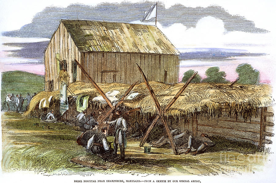 Barn Photograph - Rebel Hospital, 1862 by Granger