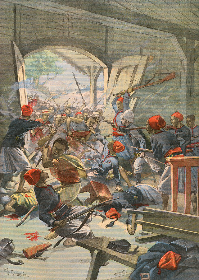 Church Drawing - Rebels Destroy A Loyal  Algerian-french by Mary Evans Picture Library