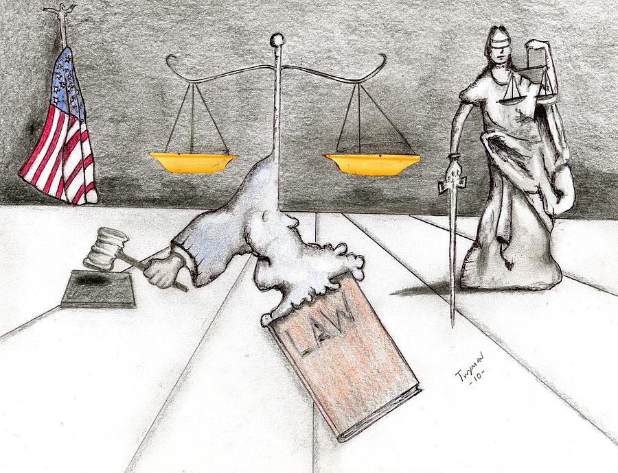 Rebirth of Law Drawing by Dan Twyman