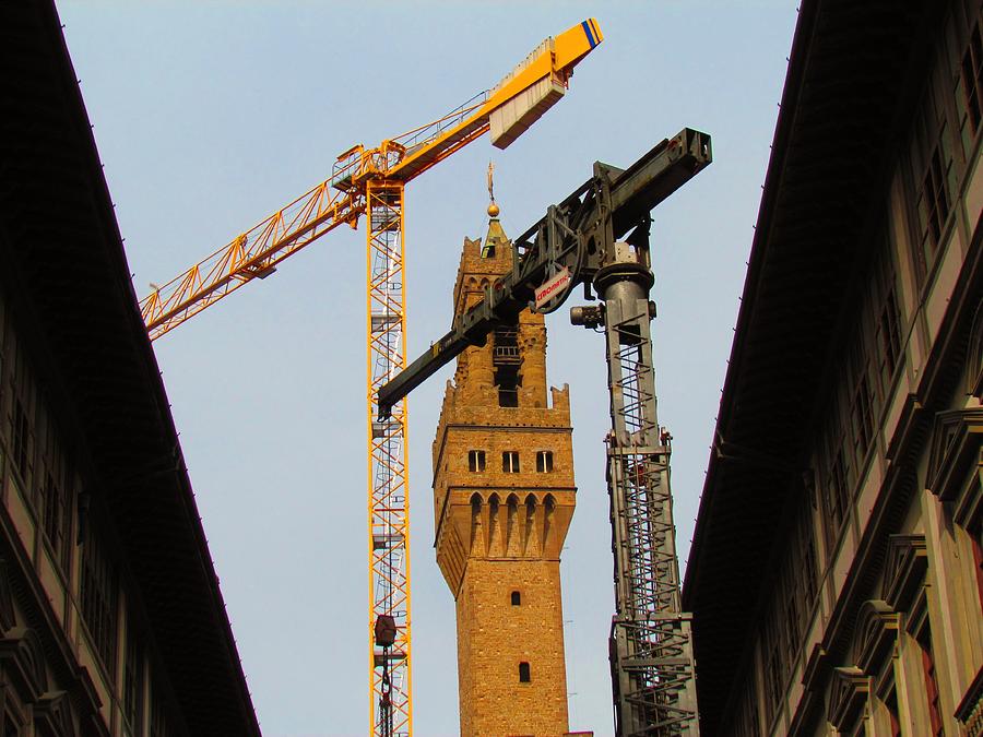 Crane Photograph - Rebuilding by Francesco Plazza