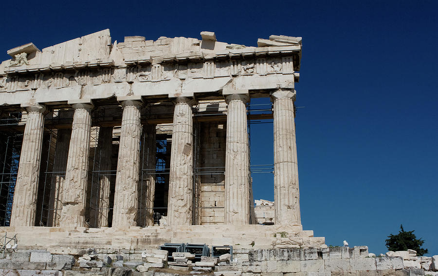 Rebuilding the Parthenon Photograph by Lorraine Devon Wilke