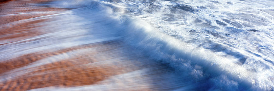 Receding Waves Across Sand Ripples Photograph By Panoramic Images