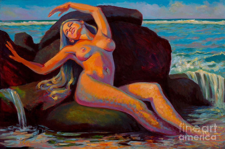 Mermaid Painting - Receiving by Isa Maria