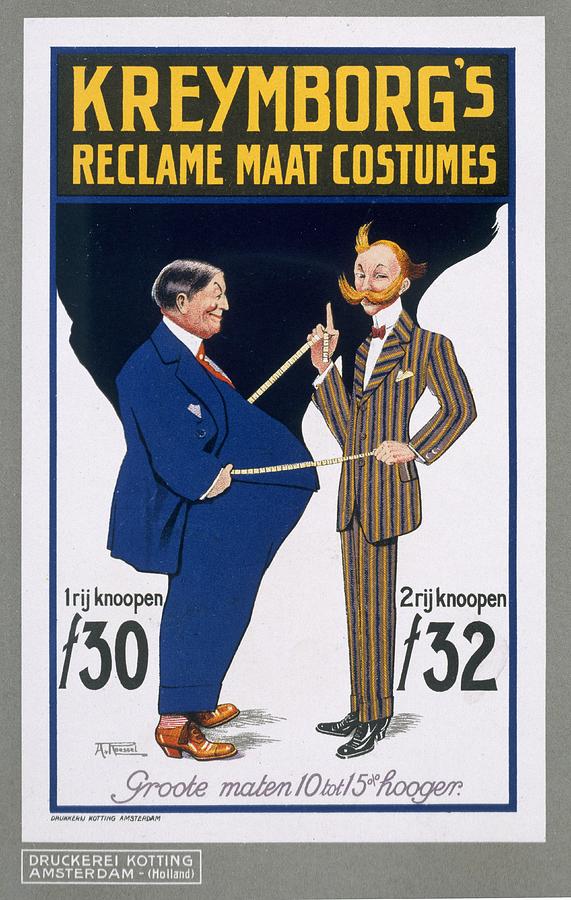 Reclame Maat Costumes, Poster Drawing by A. von Roessel