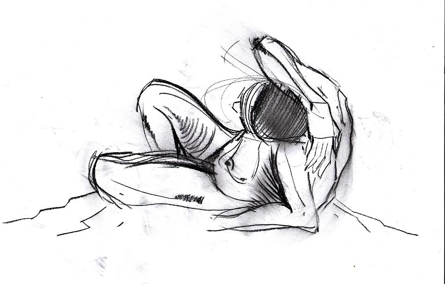 Recline Drawing by John Gholson
