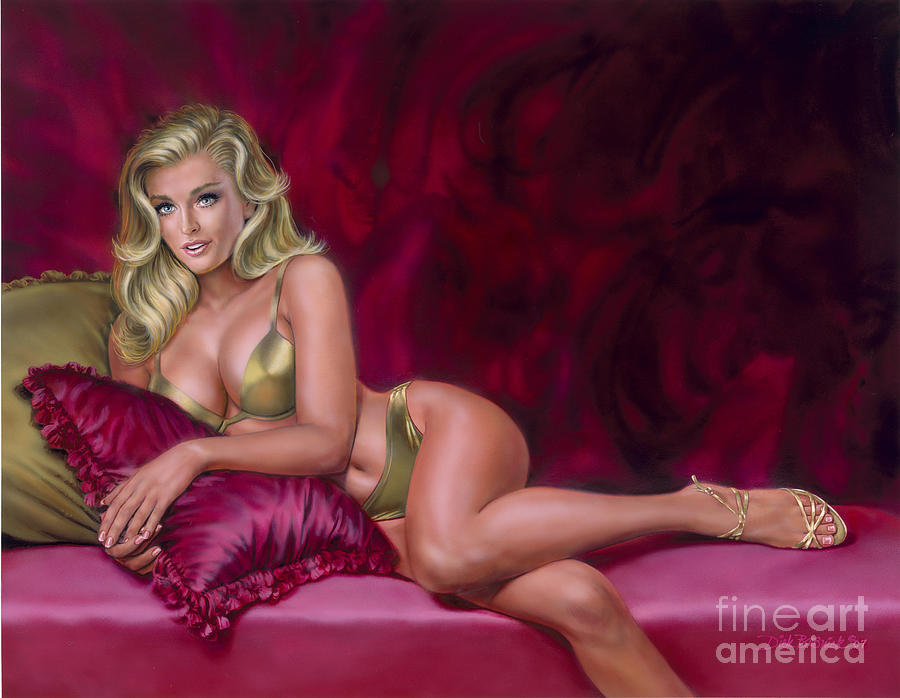 Reclining Beauty Painting by Dick Bobnick
