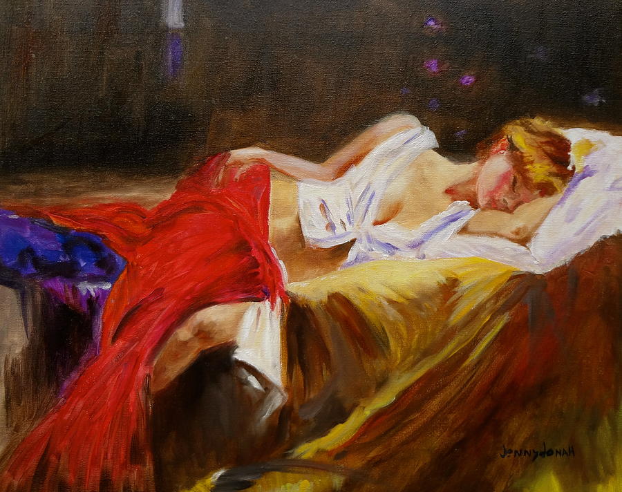 Reclining Beauty Jenny Lee Discount Painting by Jenny Lee