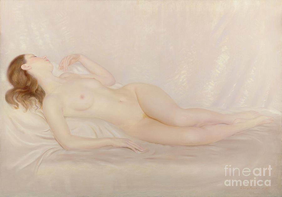 Nude Painting - Reclining Nude by Edward Stanley Mercer