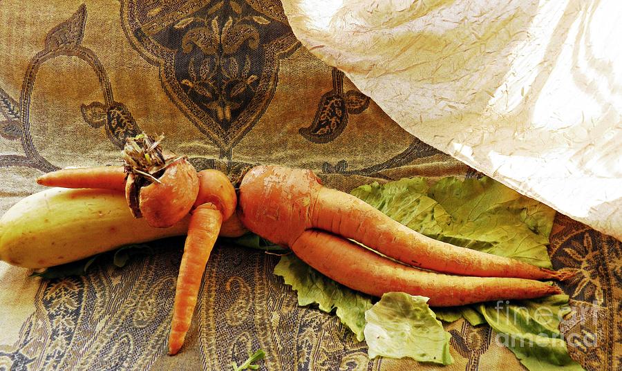 Reclining Nude Carrot Photograph by Sarah Loft