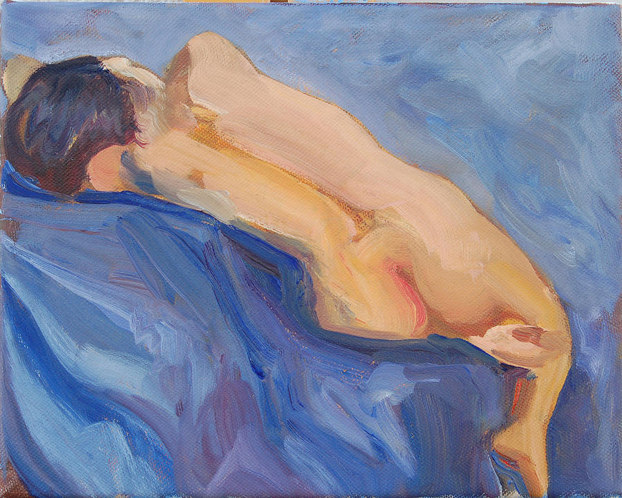 Reclining Nude Painting by Christine Lytwynczuk