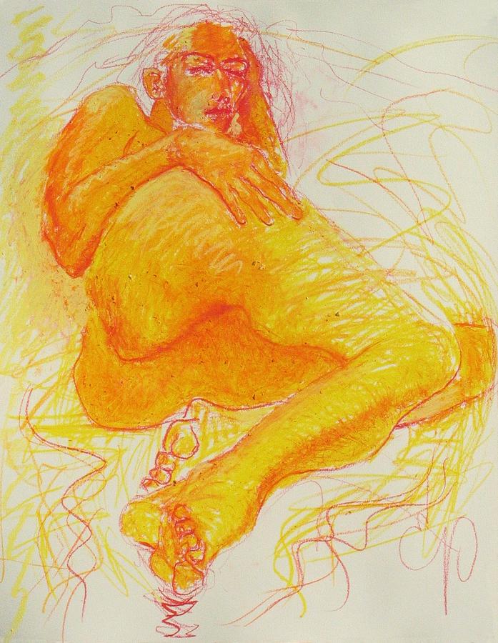 Reclining Nude Painting by Elizabeth Parashis