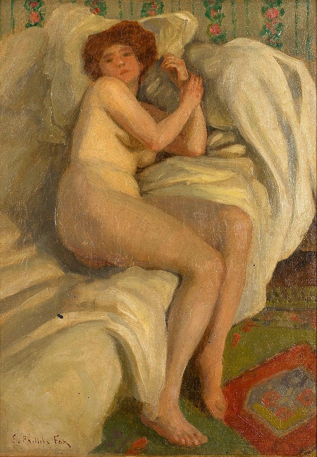 Reclining Nude Painting by Emanuel Phillips Fox
