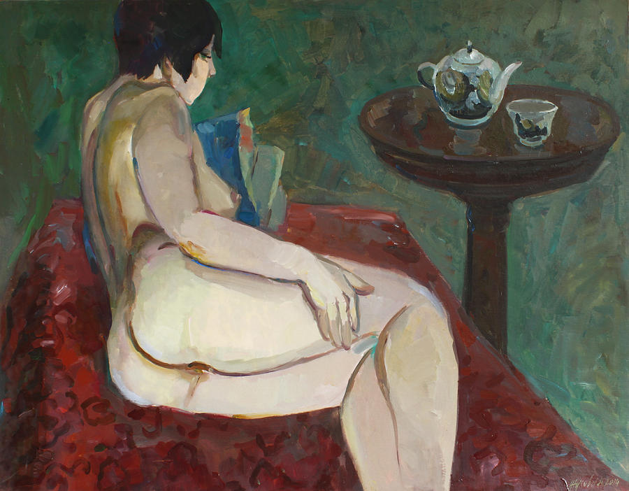 Reclining nude Painting by Juliya Zhukova