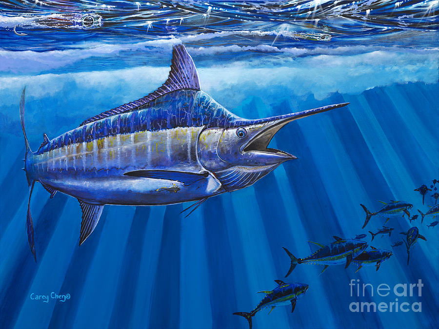 Swordfish Painting - Record Off0011 by Carey Chen