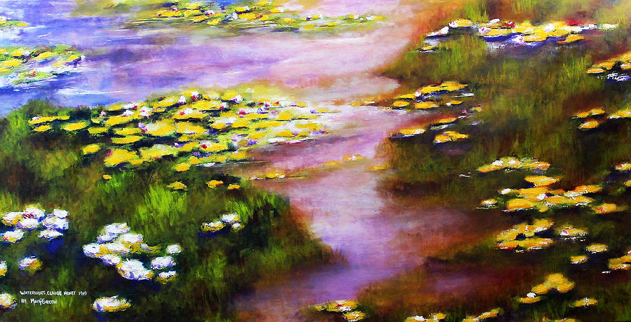 Recreation of Water Lilies Painting by Marti Green