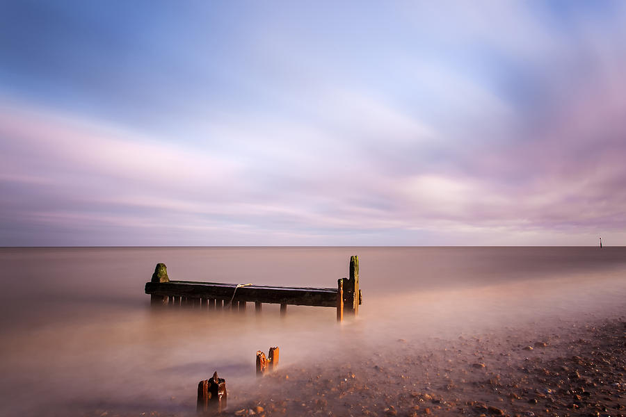 Pebbles Photograph - Reculver Bay by Stuart Gennery
